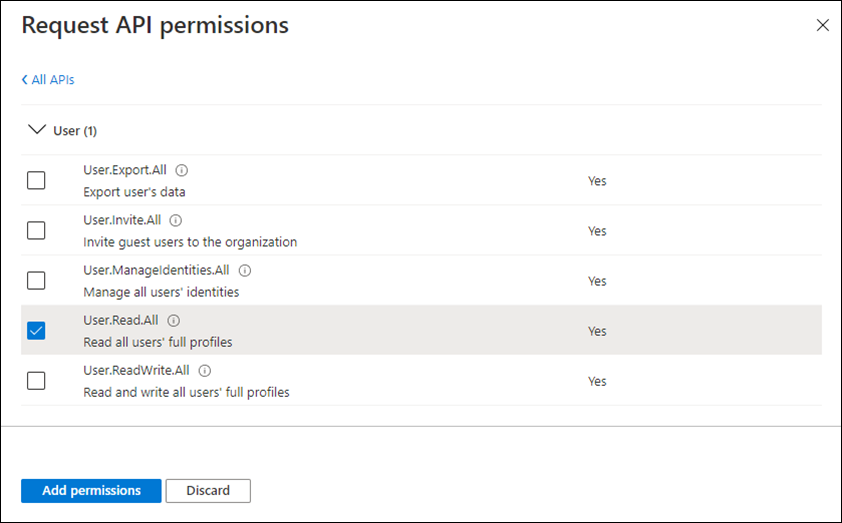 azure api permissions