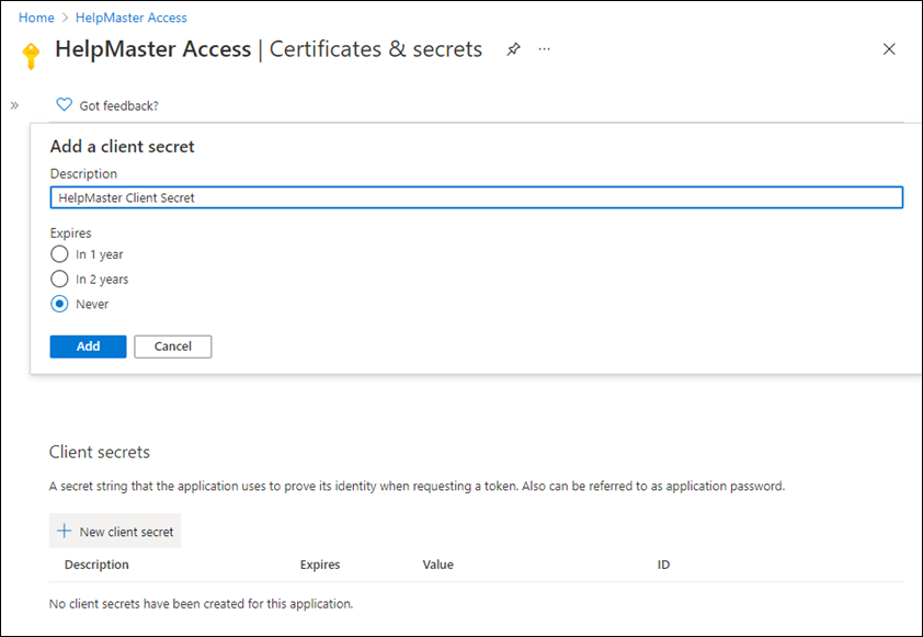 azure client secret