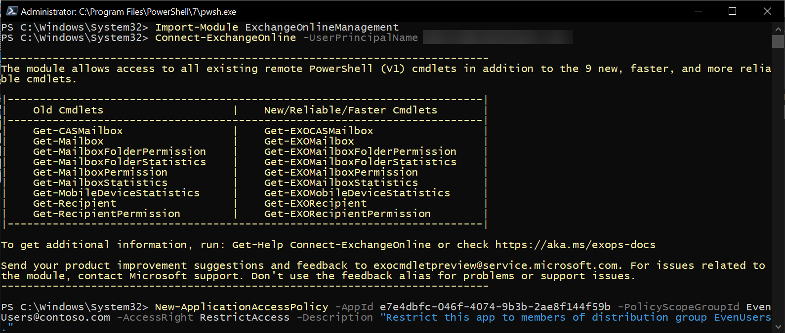 Exchange Online PowerShell