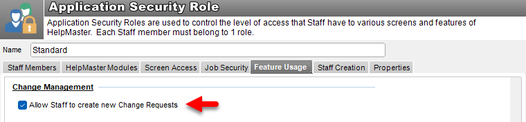 Enable Change management access