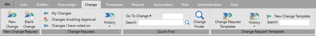 Change Management Toolbar
