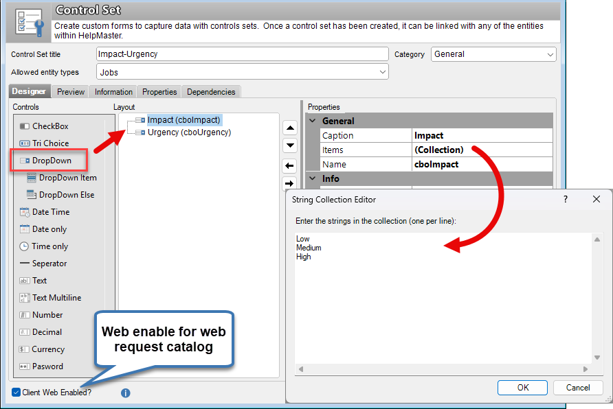 Impact Urgency Controlset