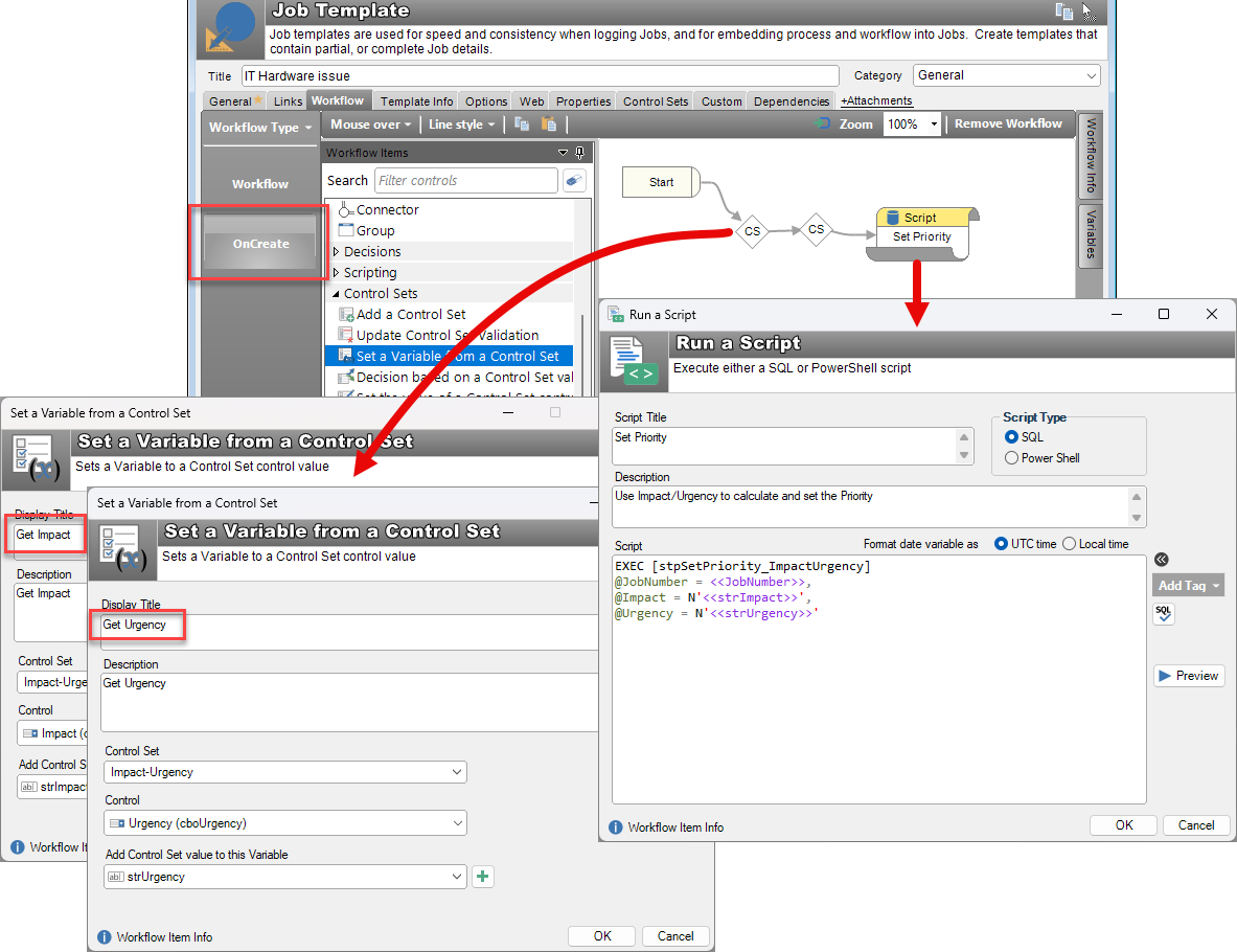 OnCreate Workflow trigger to calculate Priority based on impact and urgency