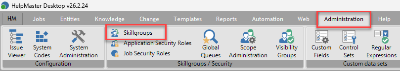 SkillGroups administration