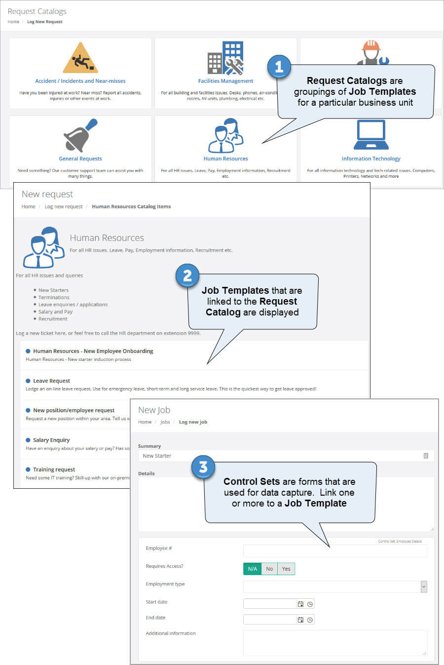 web service catalog request portal for the it help desk
