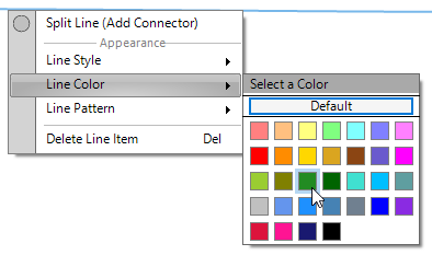 Workflow line colour