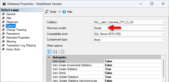 SQL Server Simple Database backup