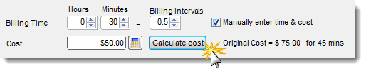 Action Billing Override