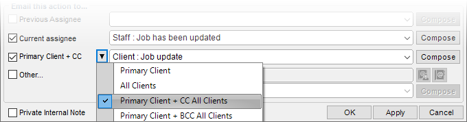 CC BCC Email Options