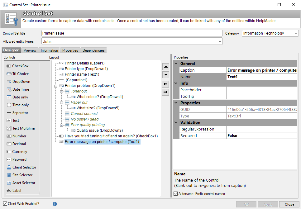 control set custom form designer