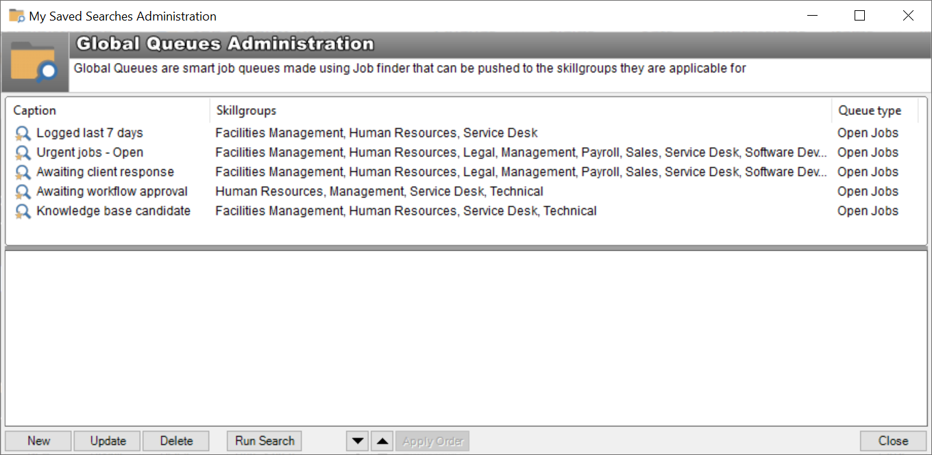 Global Queues Administration