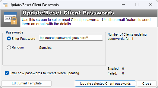 Setting Passwords