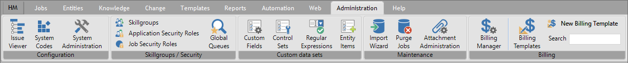 Administration Toolbar