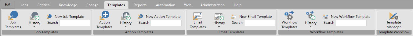 Templates Toolbar