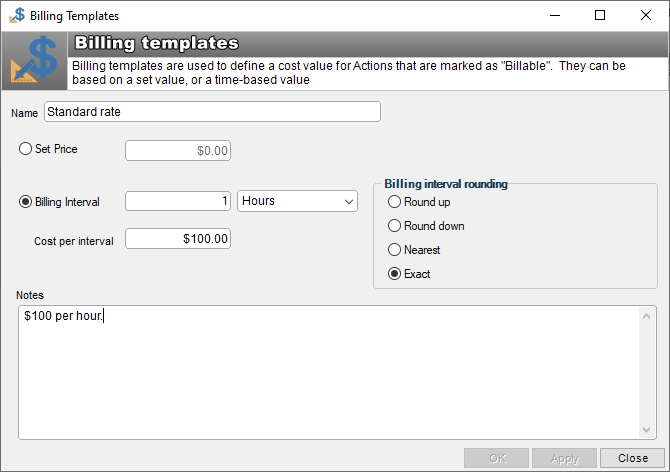 Billing Template