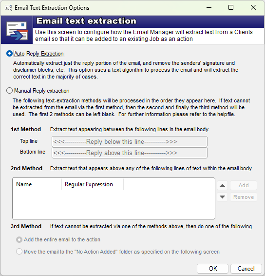 email text extraction