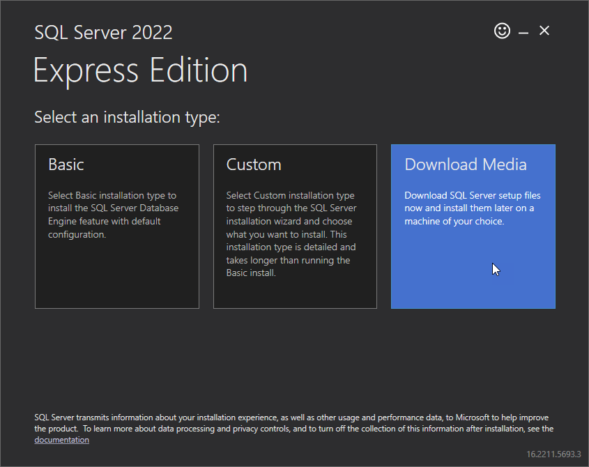 Microsoft SQL Server Express Installer 1