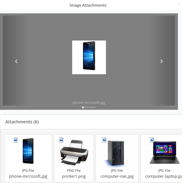 web self-service portal image preview