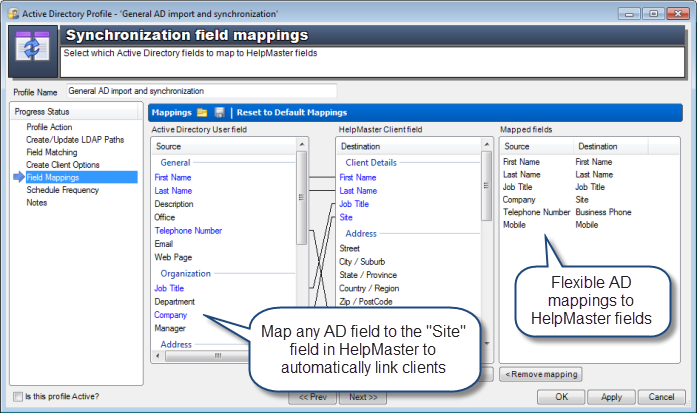 active directory mappings