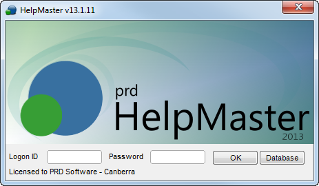 HelpMaster logon