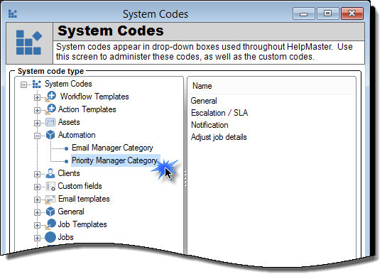 Automation classification codes