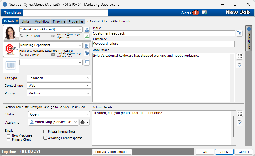 Control Set Reporting Query