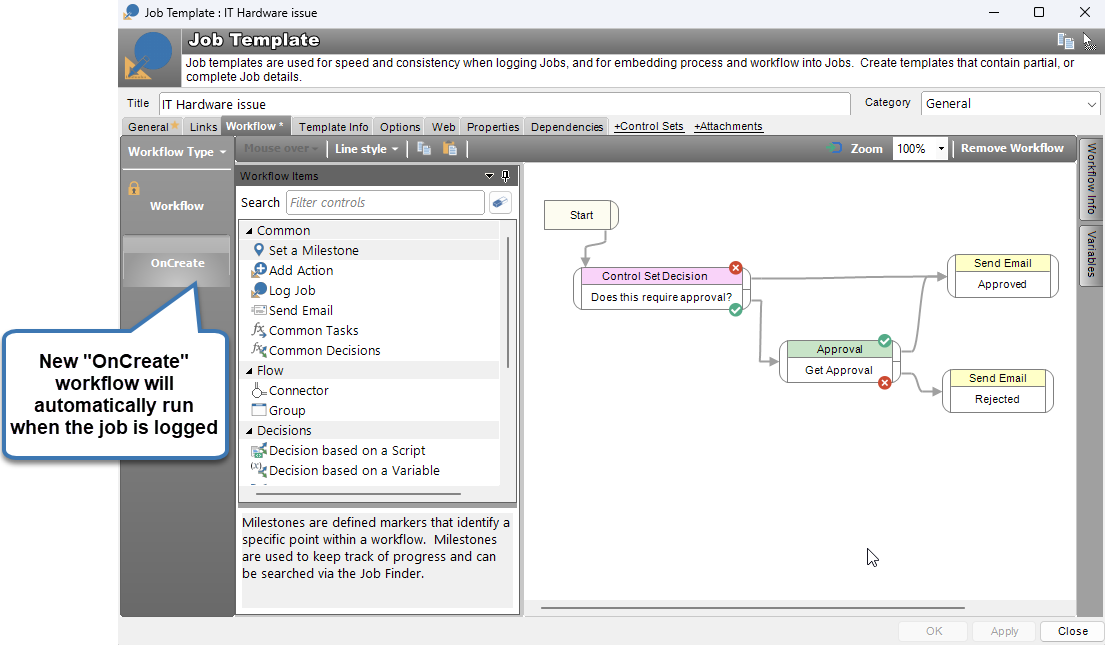 Workflow events