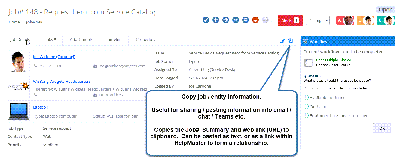 Copy entity data