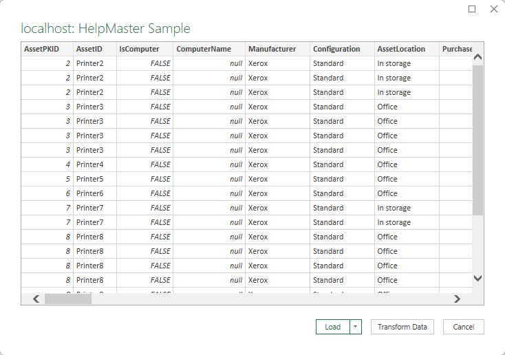 Excel connection to SQL Server