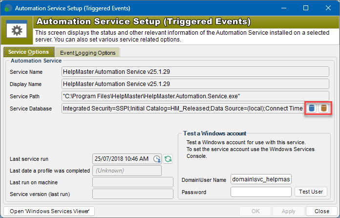 Service Setup