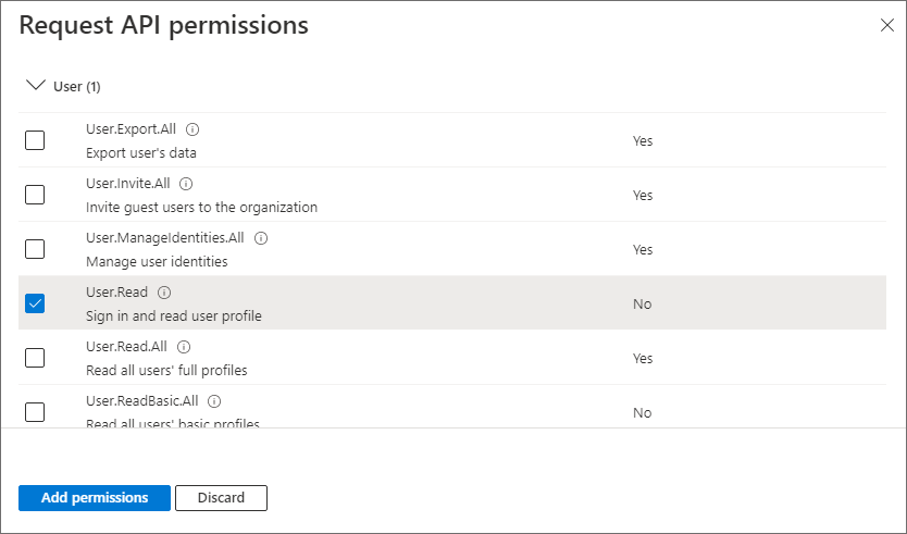 azure api permissions