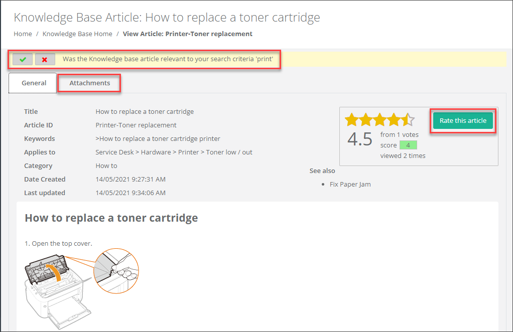 knowledge base article