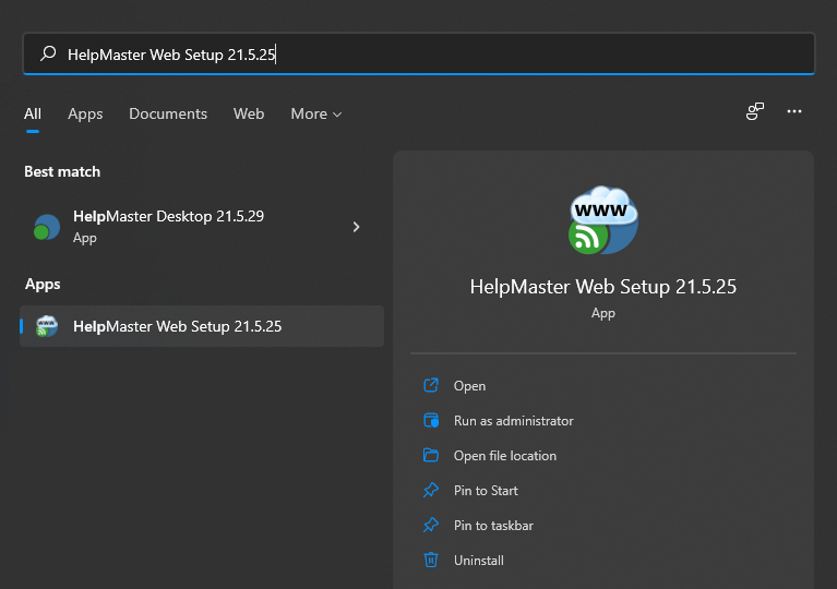 Web Setup Utility