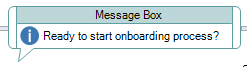 message box for workflow